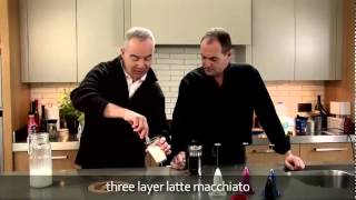 aerolatte  milk frother makes three layer caffè latte macchiato [upl. by Durkin]