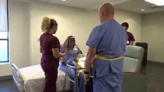 Physical Therapy Transfer Training  How To Transfer From Wheelchair To Bed [upl. by Pickens]