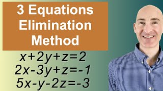 Solving Systems of 3 Equations Elimination [upl. by Forras972]