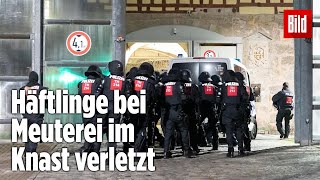 Gefängnismeuterei Polizei stürmt Knast in Thüringen  JVA Untermaßfeld [upl. by Illah]